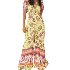 New Free People Bali Citrus Skies Jumpsuit